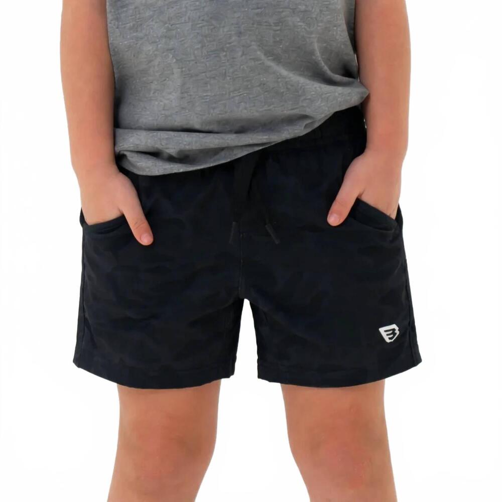NEW BURLEBO athletic short in black camo